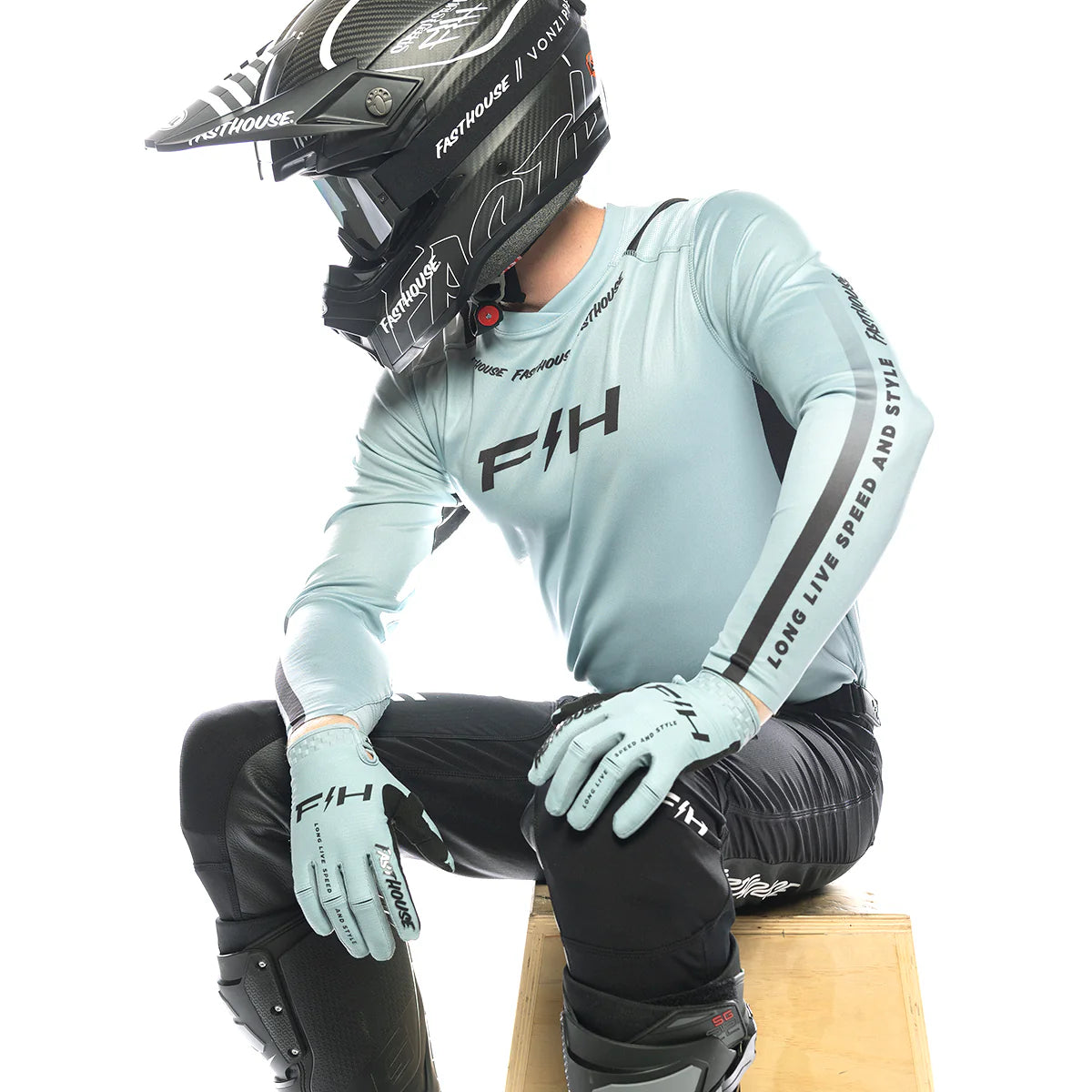 Fasthouse Elrod Nitro LS MX Jersey Oceanic Mint