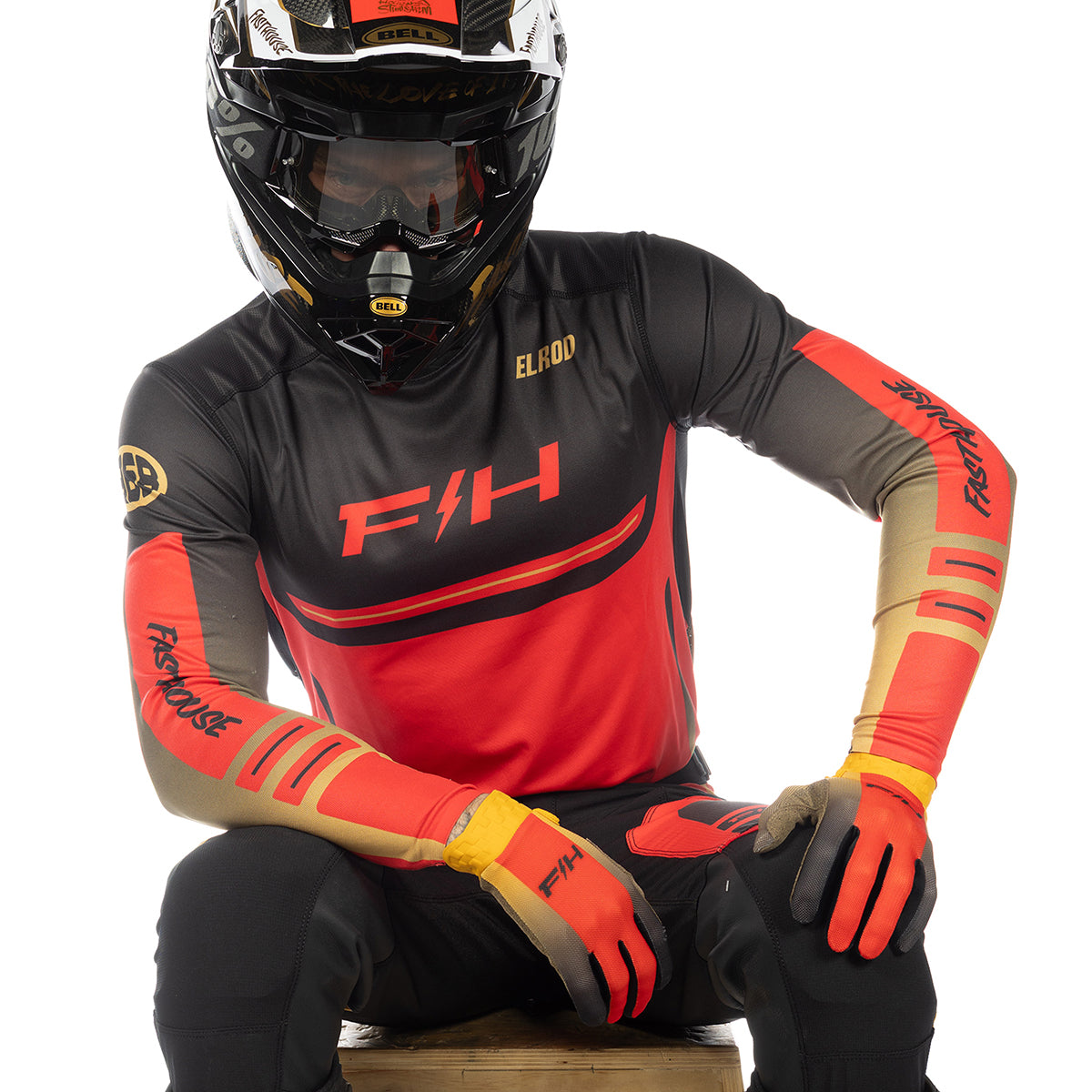 Fasthouse Elrod React MX Jersey - Racing Red/Black