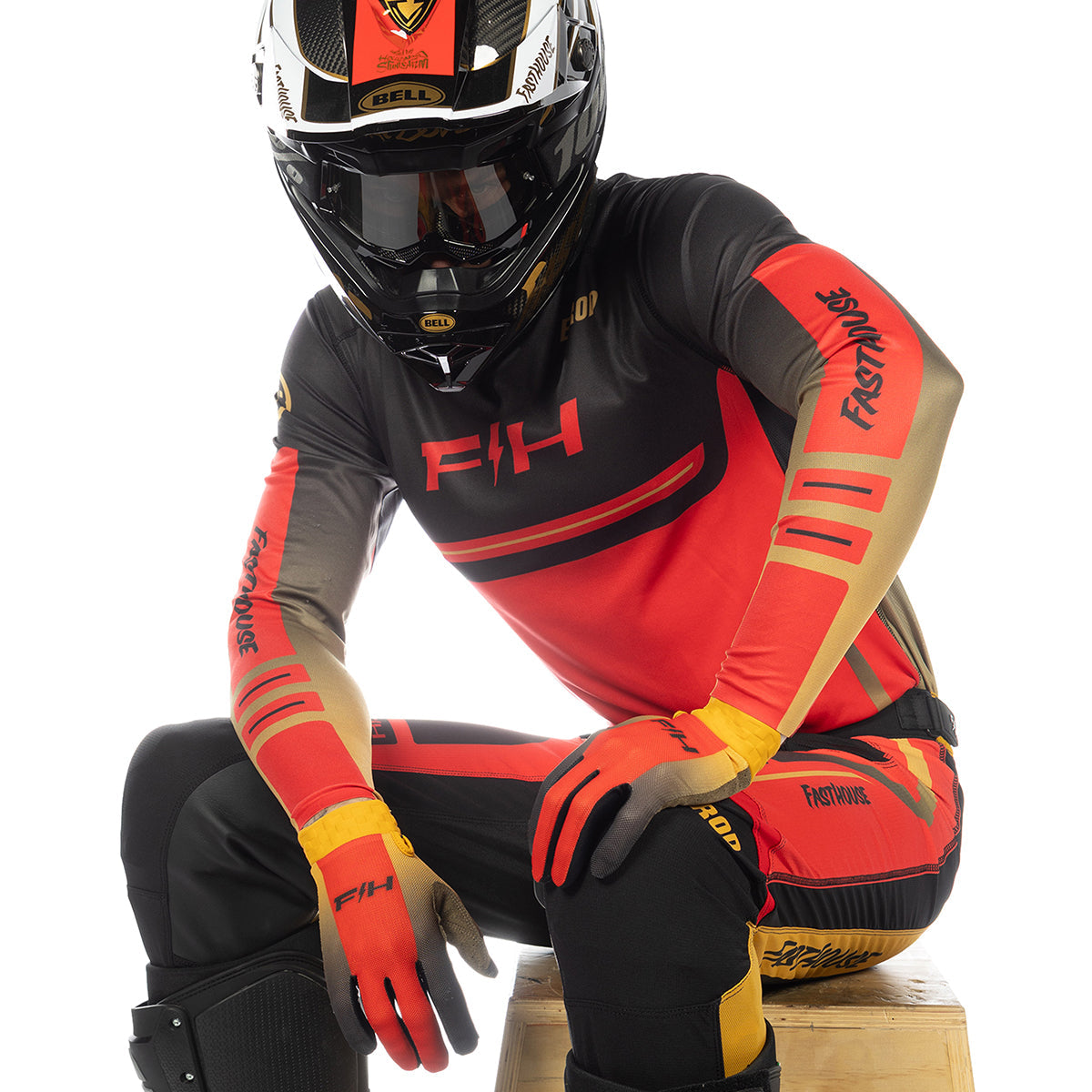 Fasthouse Elrod React MX Jersey - Racing Red/Black