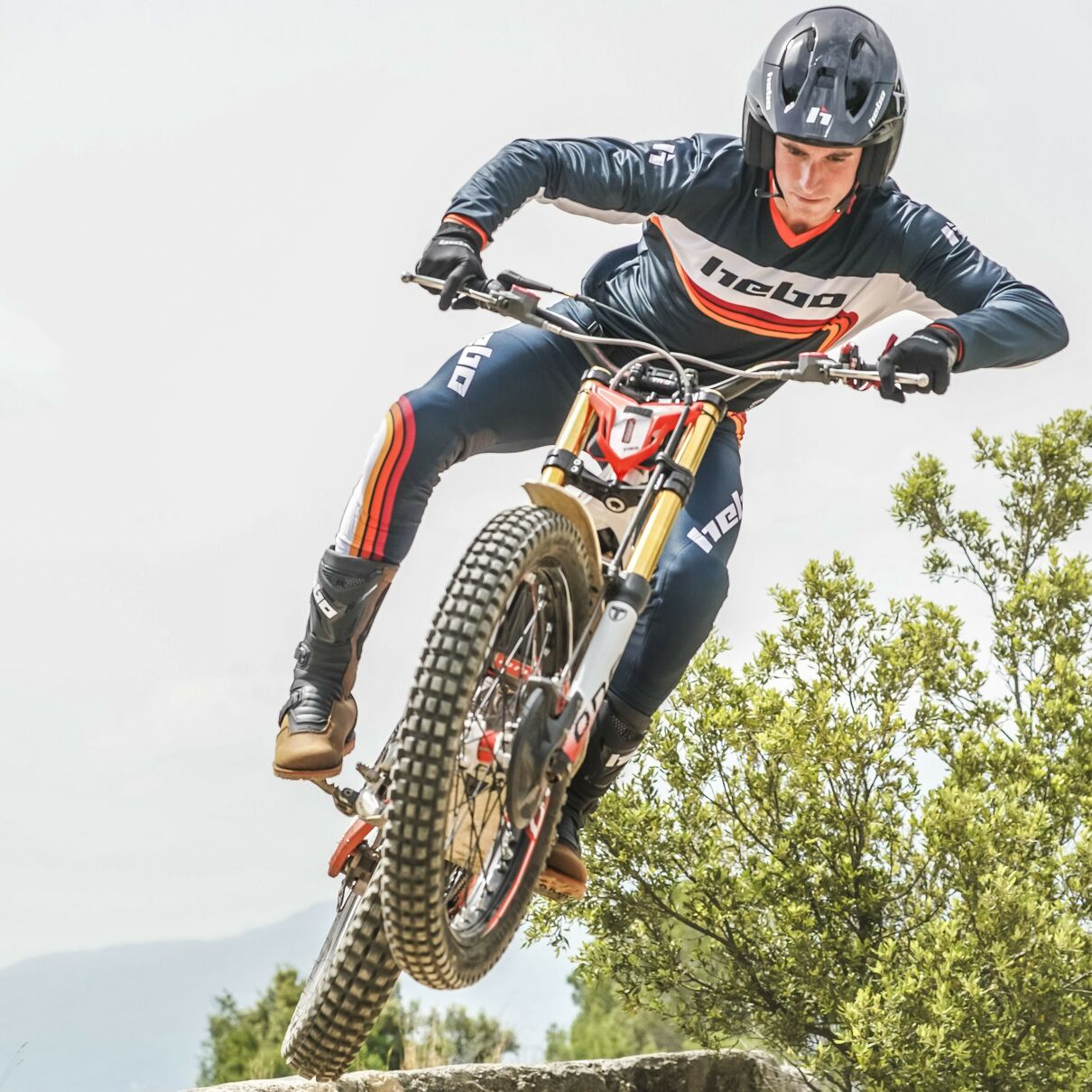 Hebo Pro Retro Trials Pant Red