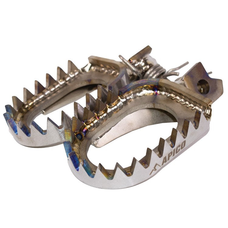 Apico Titanium Foot Pegs Open Design SUZUKI RM-Z250 10-24, RM-Z450 12-24