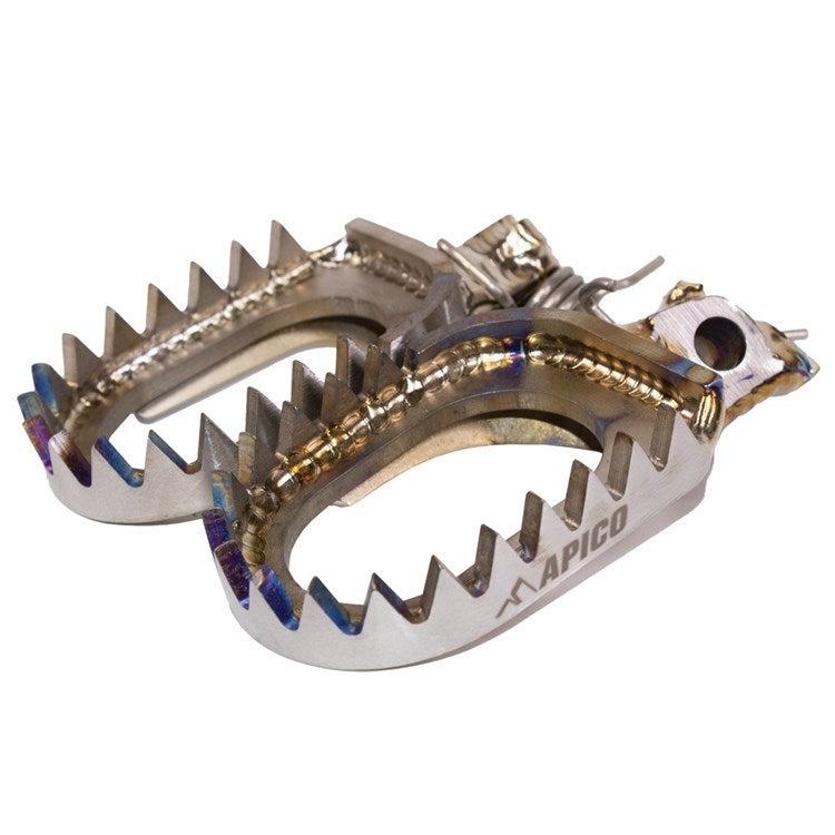 Apico Titanium Foot Pegs Open Design YAMAHA YZ65-250 98-26, YZ250F 01-23, YZ450F 01-22, YZFX/WRF250 01-24, YZFX/WRF450 01-23,