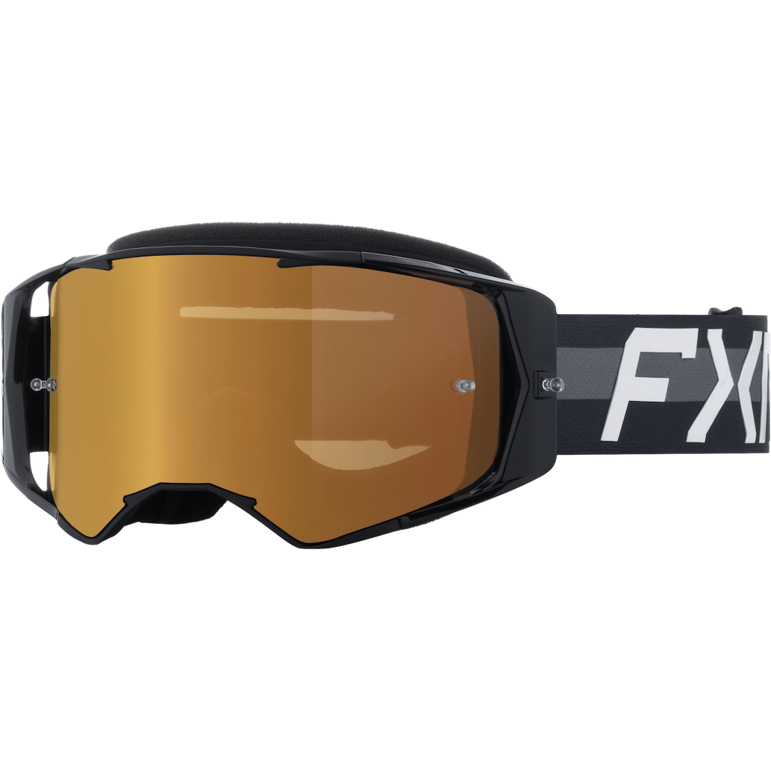 FXR Factory Ride MX Goggle 2026 Black - Gold Mirror Lens
