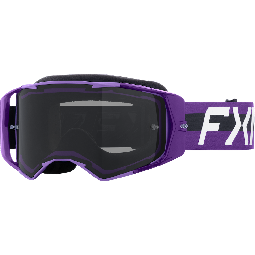 FXR Factory Ride MX Goggle 2026 Purple - Smoke Lens