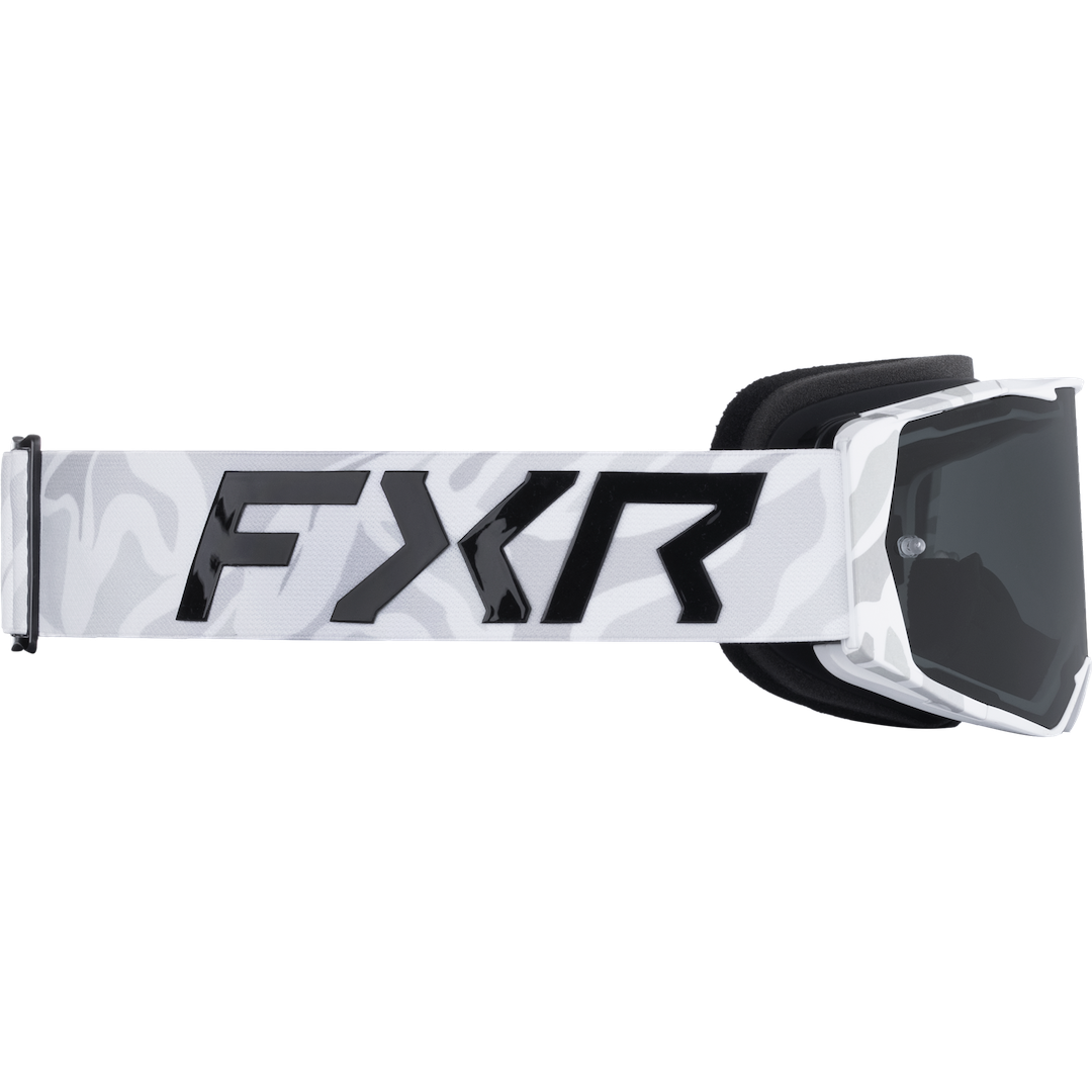 FXR Factory Ride MX Goggle 2026 White - Smoke Lens