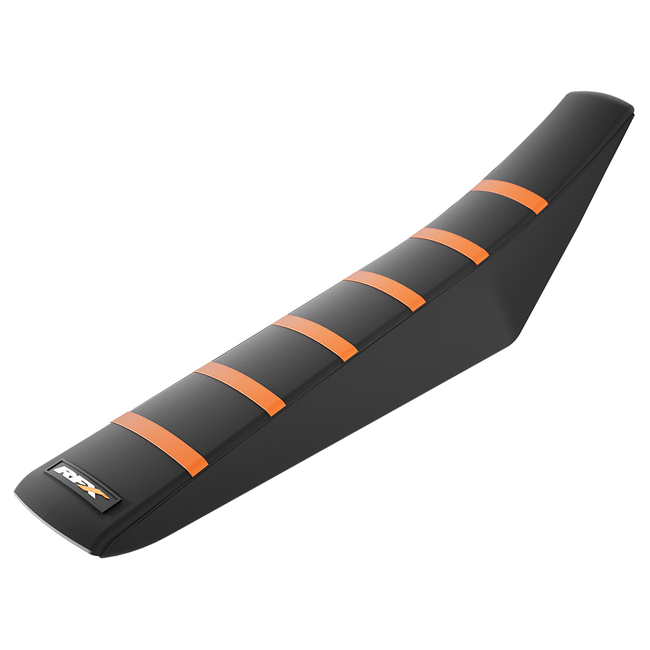 RFX Pro Ribbed Seat Cover KTM (Black Side/Black Top/Orange Rib) SX50 16-24