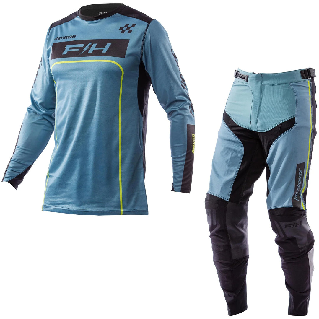 Fasthouse Grindhouse Pro Apex MX Kit Combo - Slate/Flo Green