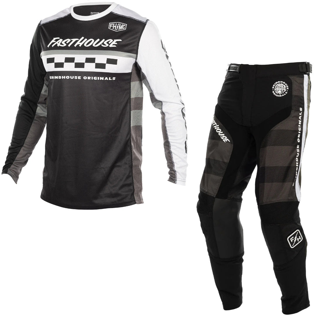 Fasthouse YOUTH Grindhouse Atomic MX Kit Combo - Black/Grey