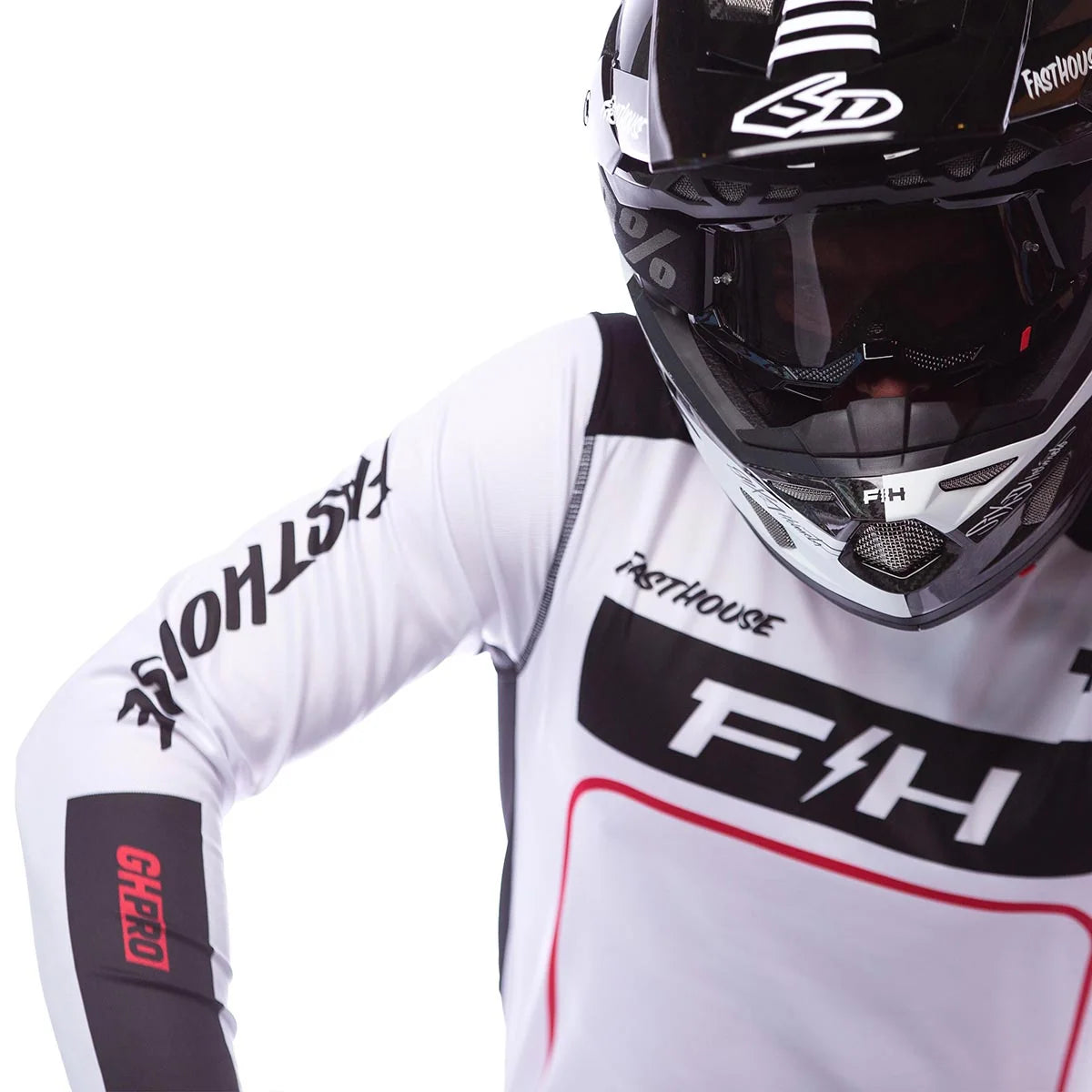 Fasthouse Grindhouse Pro Apex LS MX Jersey - White/Red