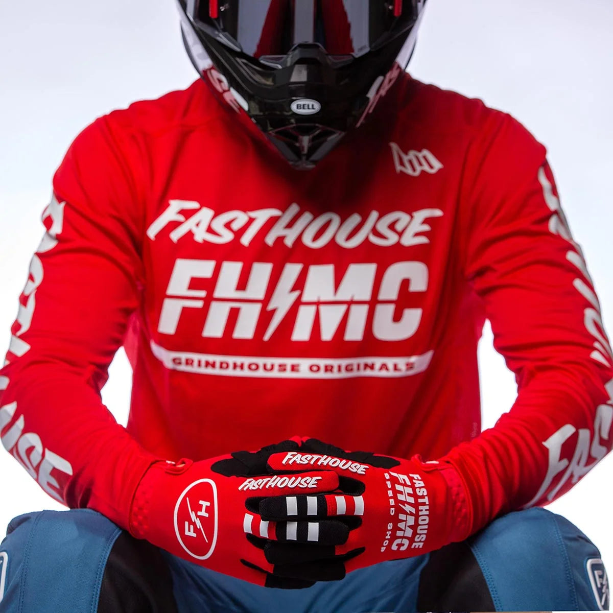 Fasthouse Grindhouse Score LS MX Jersey - Red/White