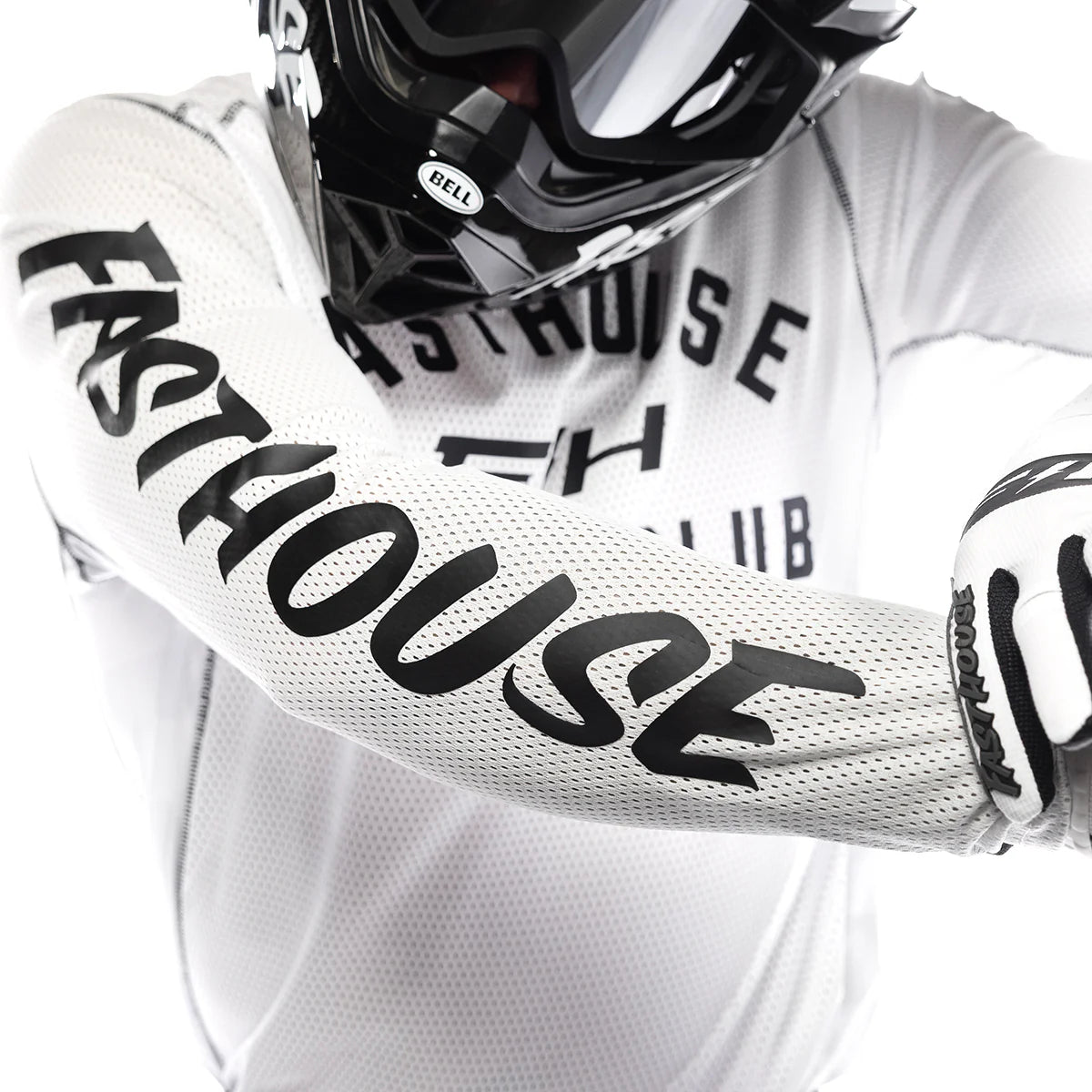 Fasthouse Grindhouse Air-Cooled Club LS MX Jersey White/Cloud