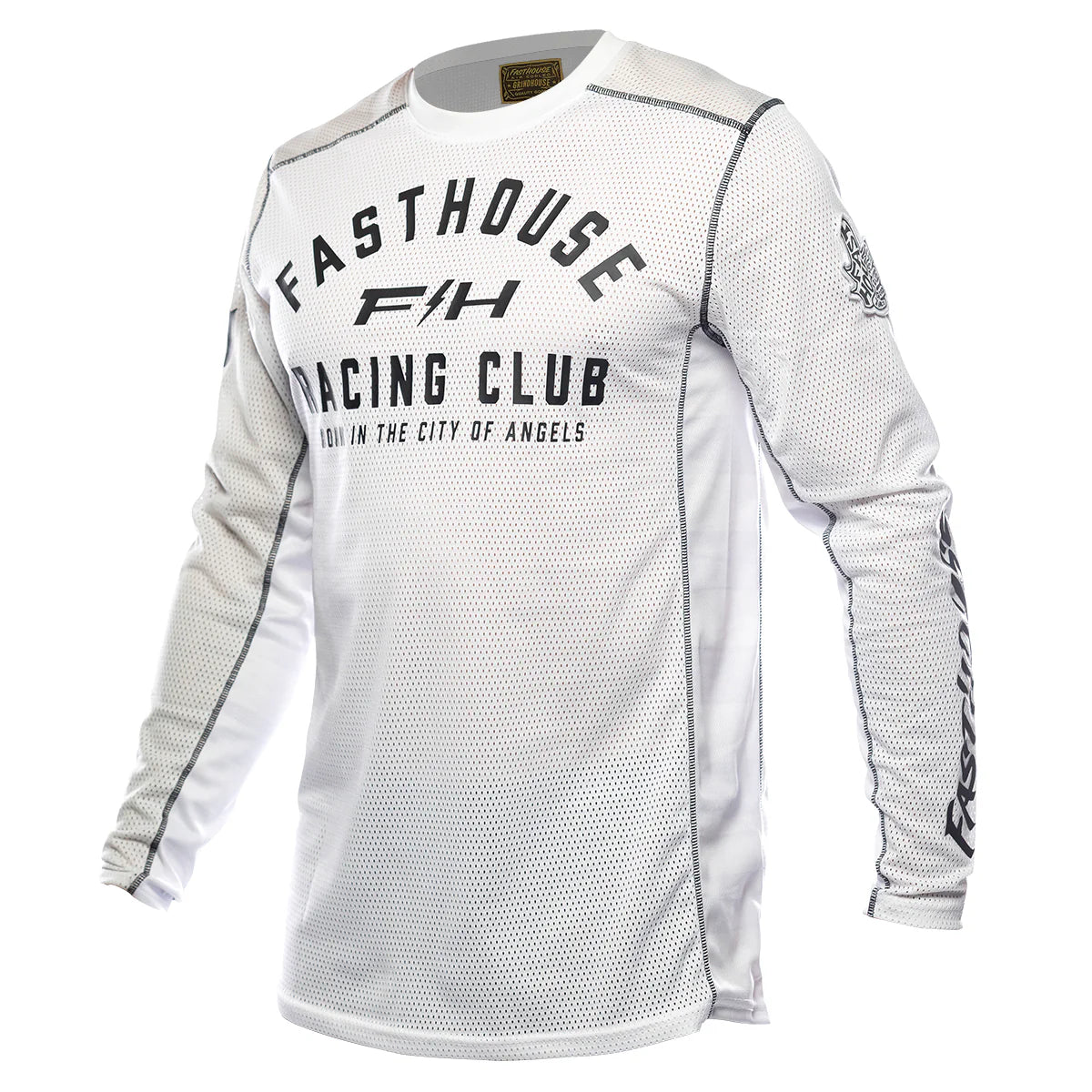 Fasthouse Grindhouse Air-Cooled Club LS MX Jersey White/Cloud