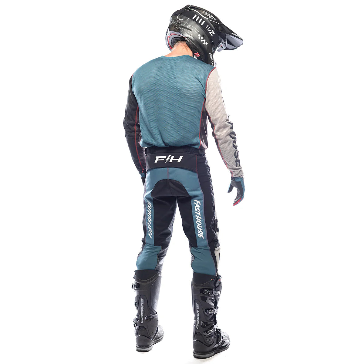 Fasthouse Grindhouse Club MX Pant Light Grey/Black/Teal