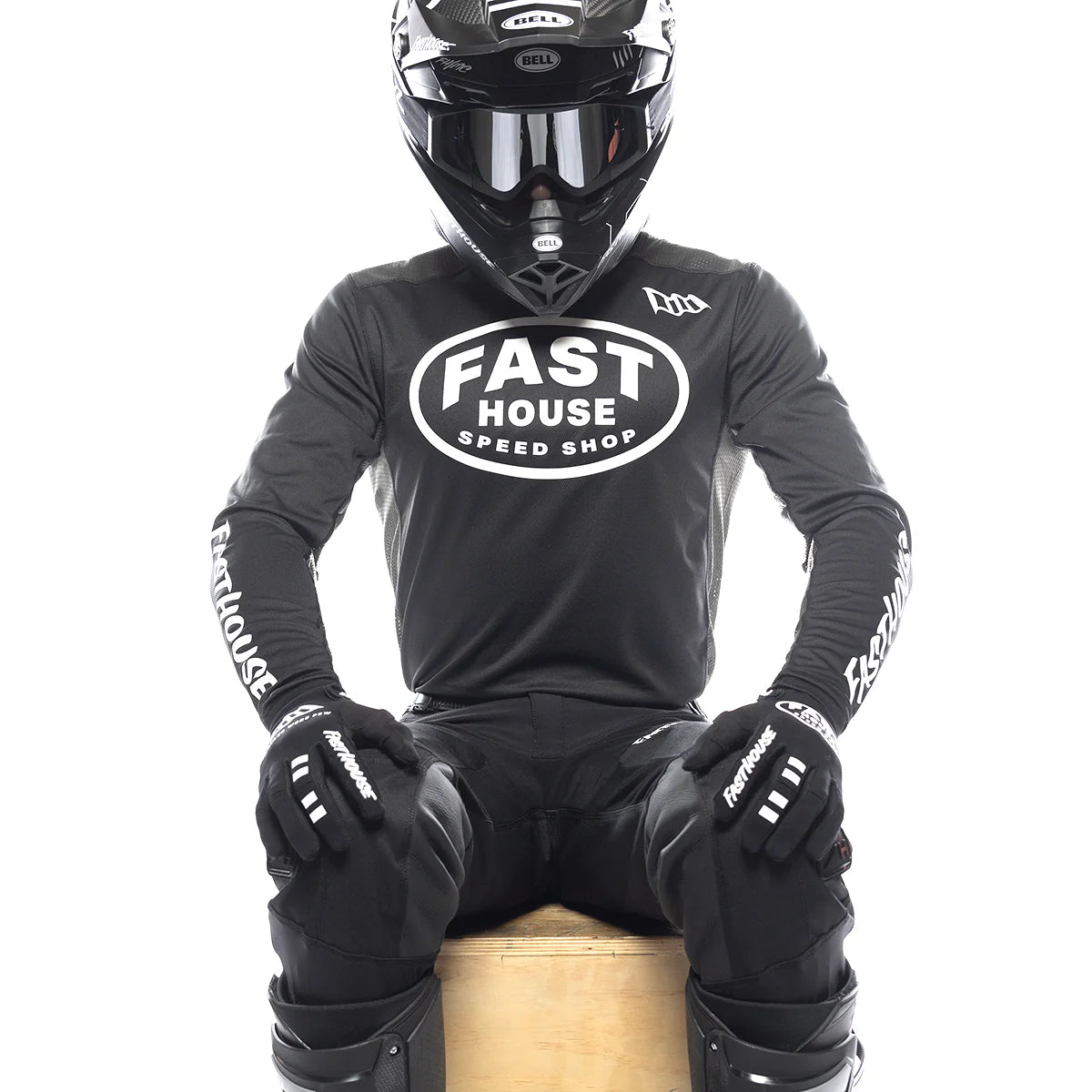 Fasthouse Grindhouse Air-Cooled Ramble LS MX Jersey Black/Grey