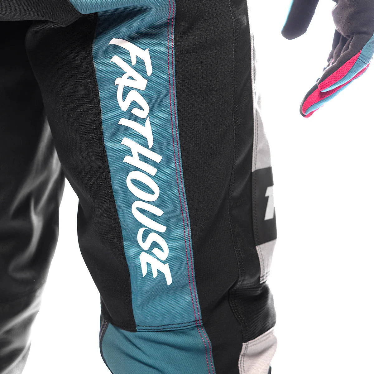 Fasthouse Grindhouse Club MX Pant Light Grey/Black/Teal