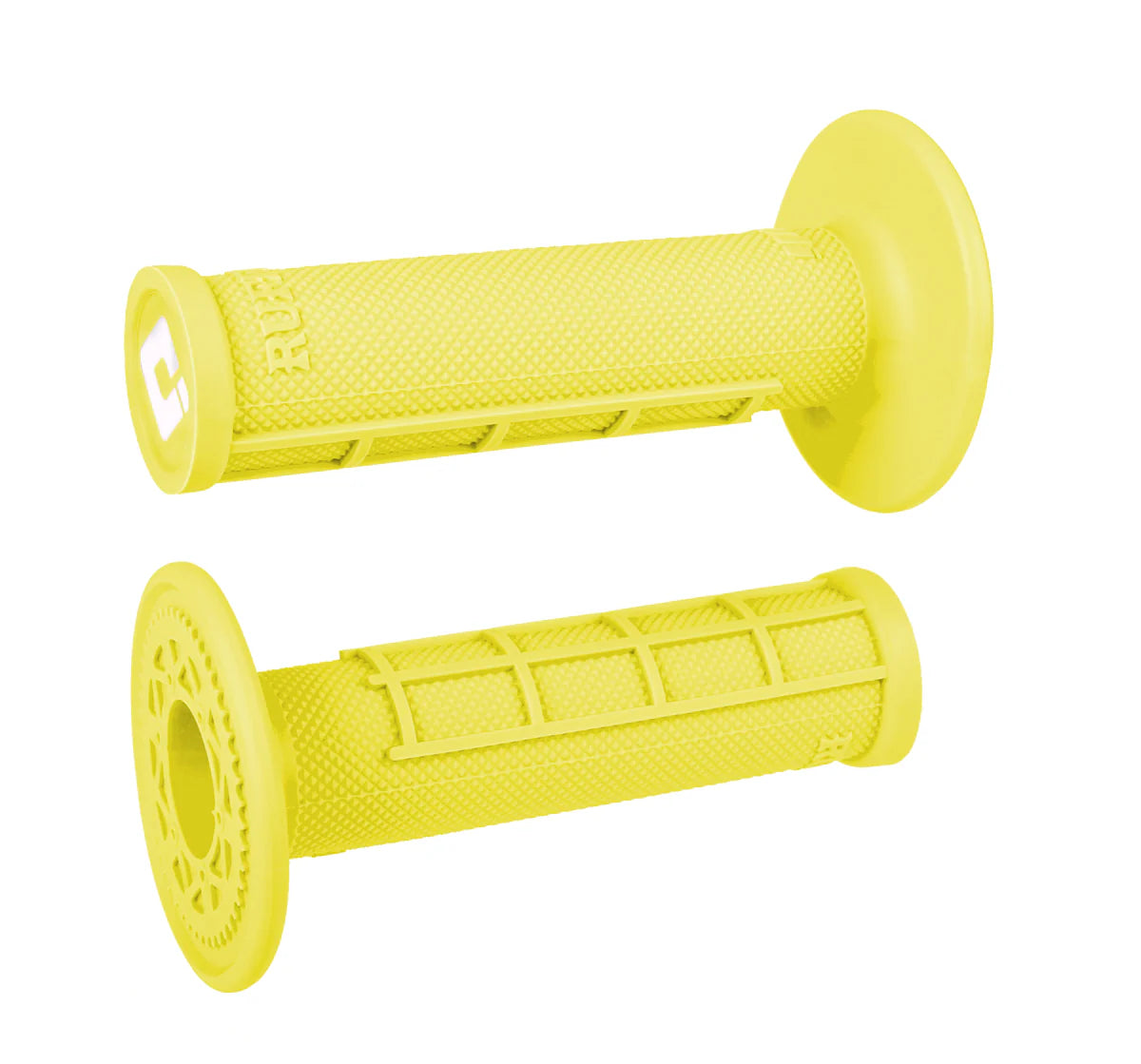 ODI Ruffian Half Waffle MX Grips Flo Yellow