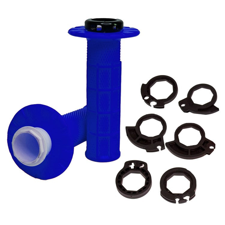Apico Lock-On MX Grips Half Waffle Blue