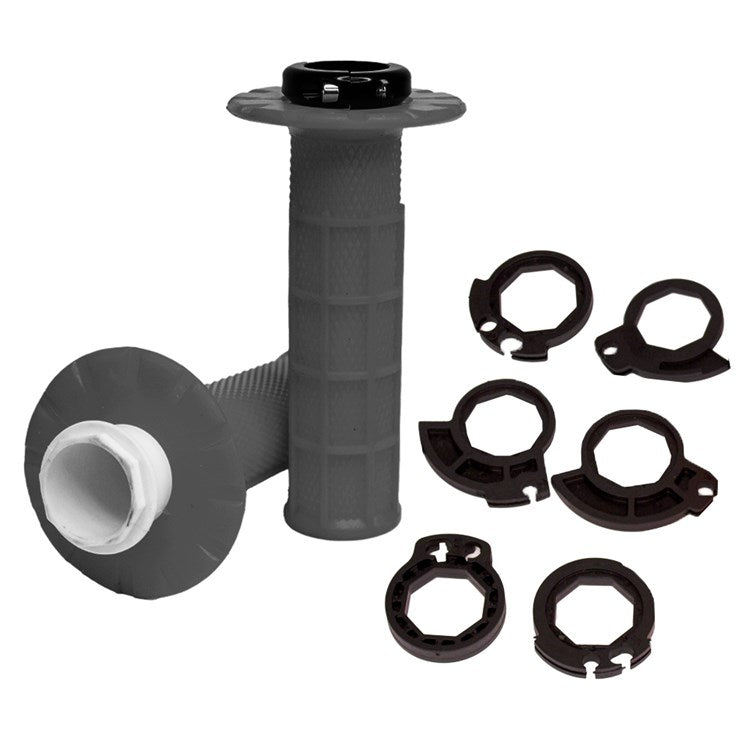 Apico Lock-On MX Grips Half Waffle Grey