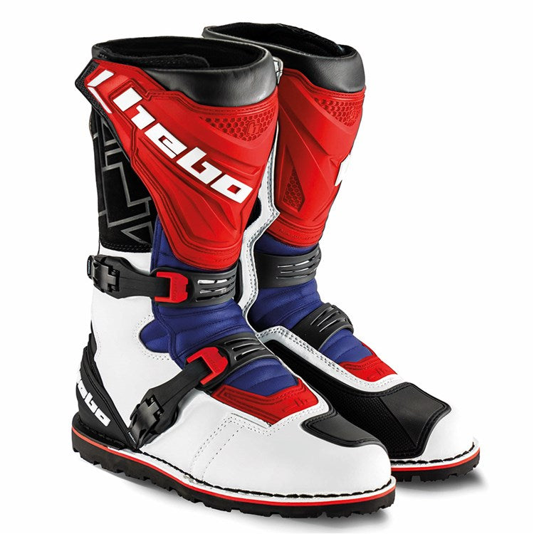 Hebo Trials Boots Technical 3.0 White/Red/Blue