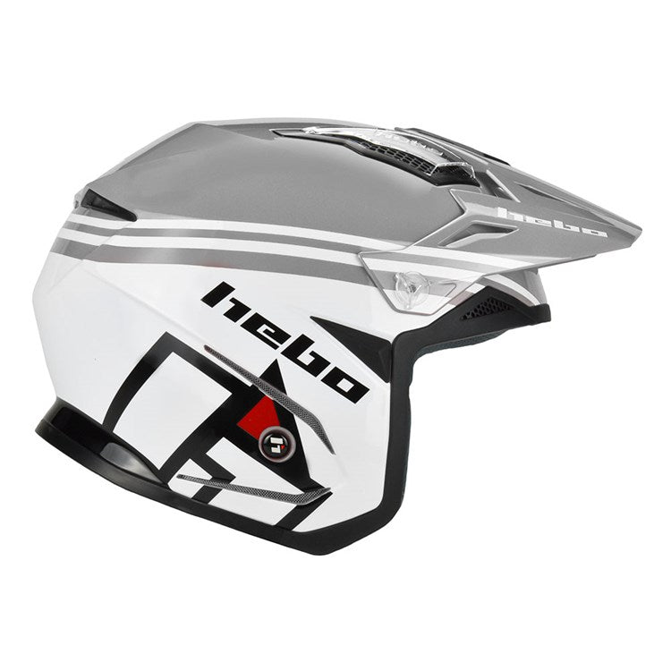 Hebo Trials Helmet Zone 5 Line White/Grey