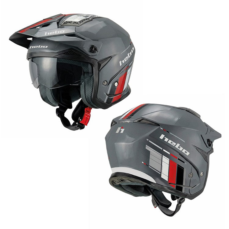 Hebo Trials Helmet Zone 5 RS Grey