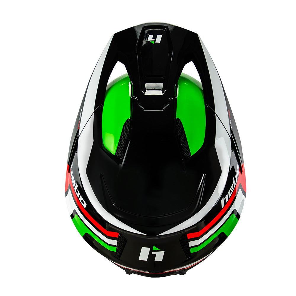 Hebo Trials Helmet Zone Pro Classic Black/Green