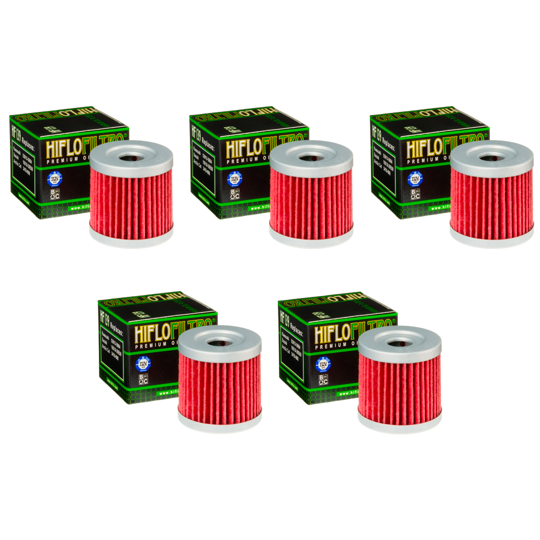 5 x HiFlo HF139 Oil Filter Suzuki DRZ400 00-14, LT-Z400 03-14, LT-R450 06-14