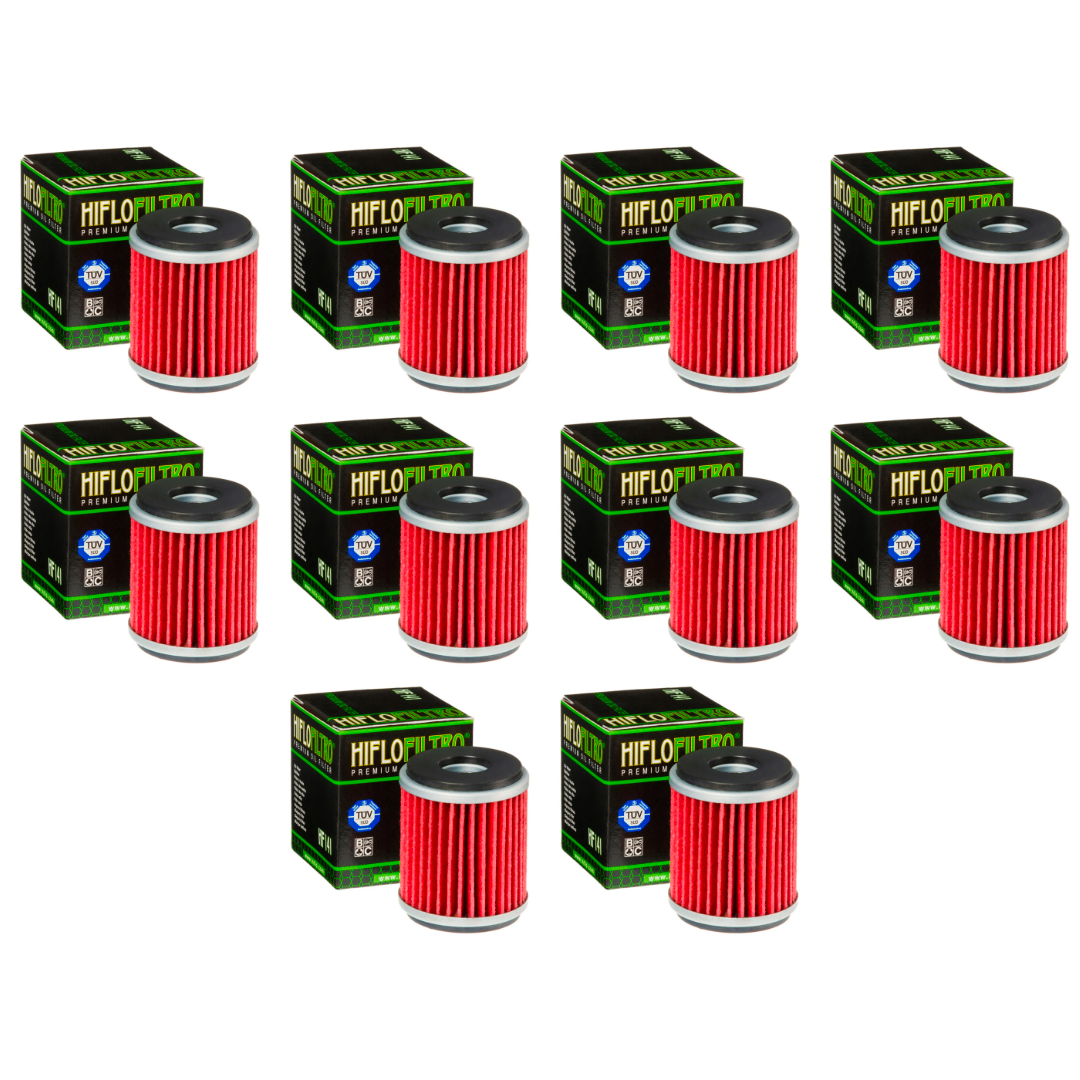 10 x HiFlo Oil Filter HF141 Yamaha YZF/WRF250/450 03-08 YFZ450 04-06, Beta 125 RR 10-21