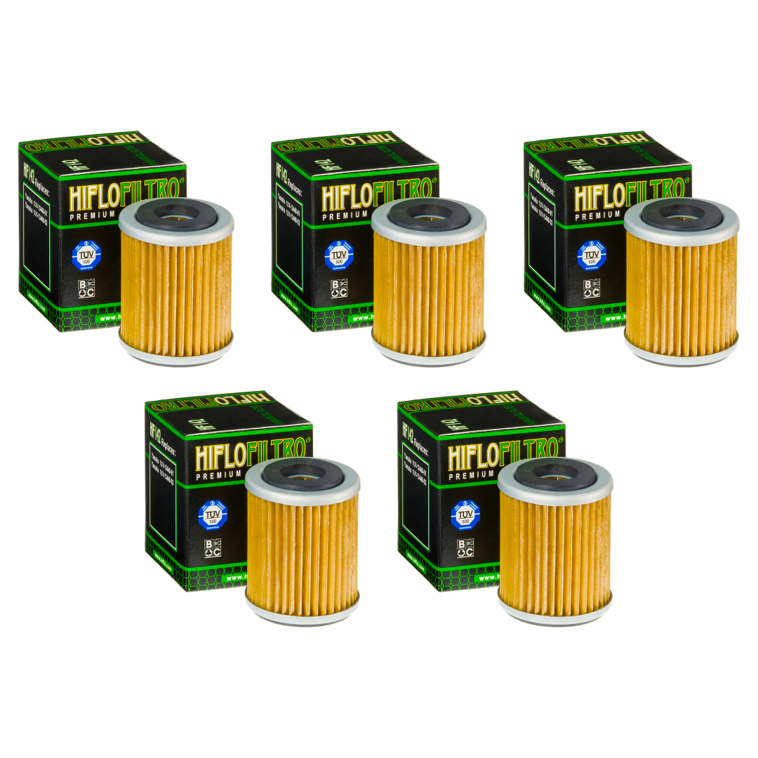 5 x HiFlo HF142 Oil Filter Yamaha YZF/WRF250/400/426 98-02, TT-R250 00-07