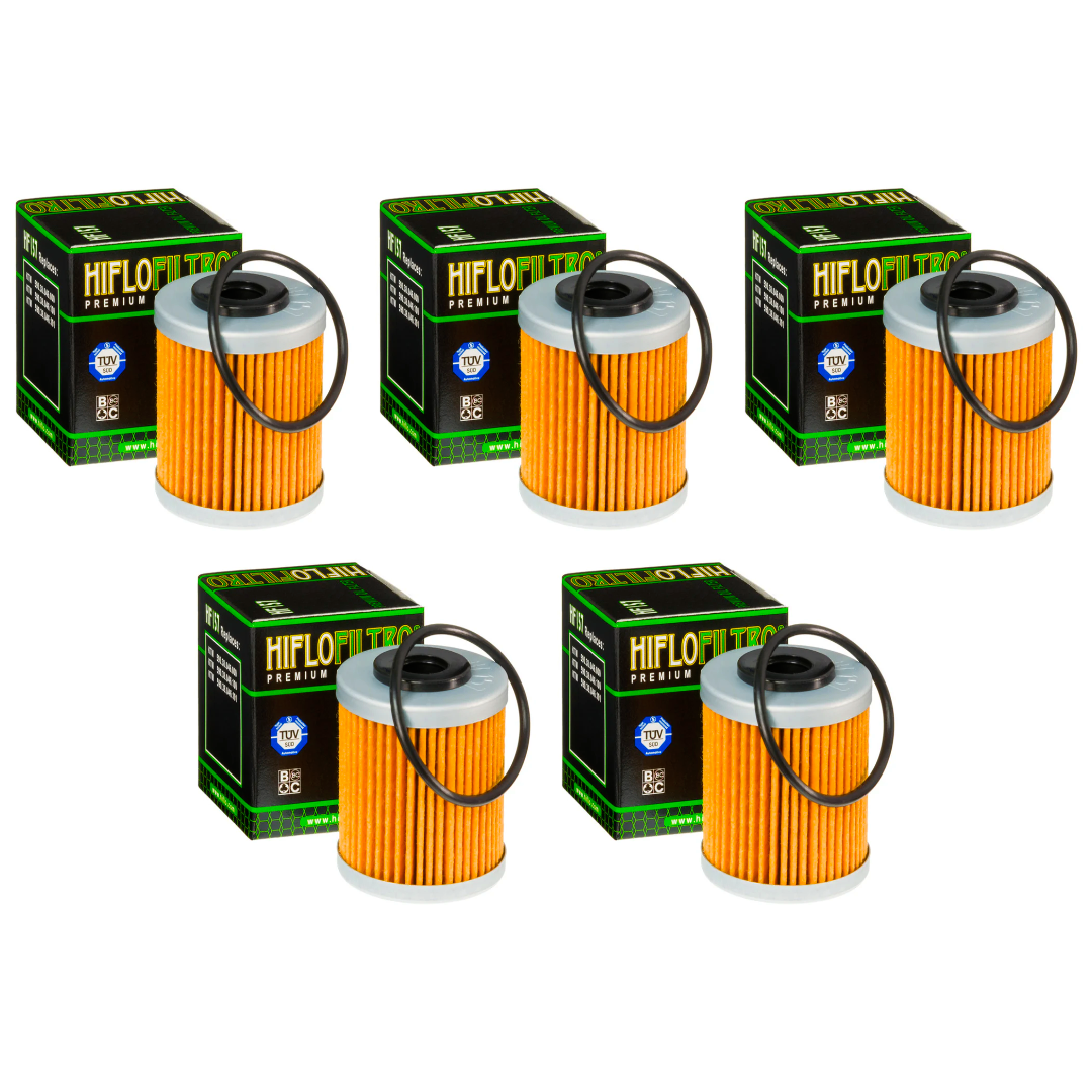 5 x HiFlo HF157 Oil Filter KTM 2nd Filter All Models 99-07