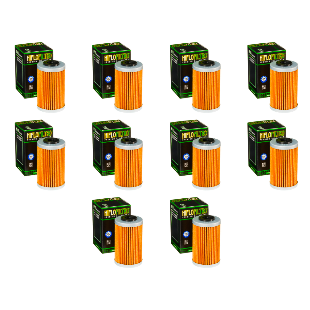 10 x HiFlo HF655 Oil Filter KTM EXCF 07-13, SXF250 06-12, SXF450 13-15, EXCF450 12-16, Husa FE/FC 09-12