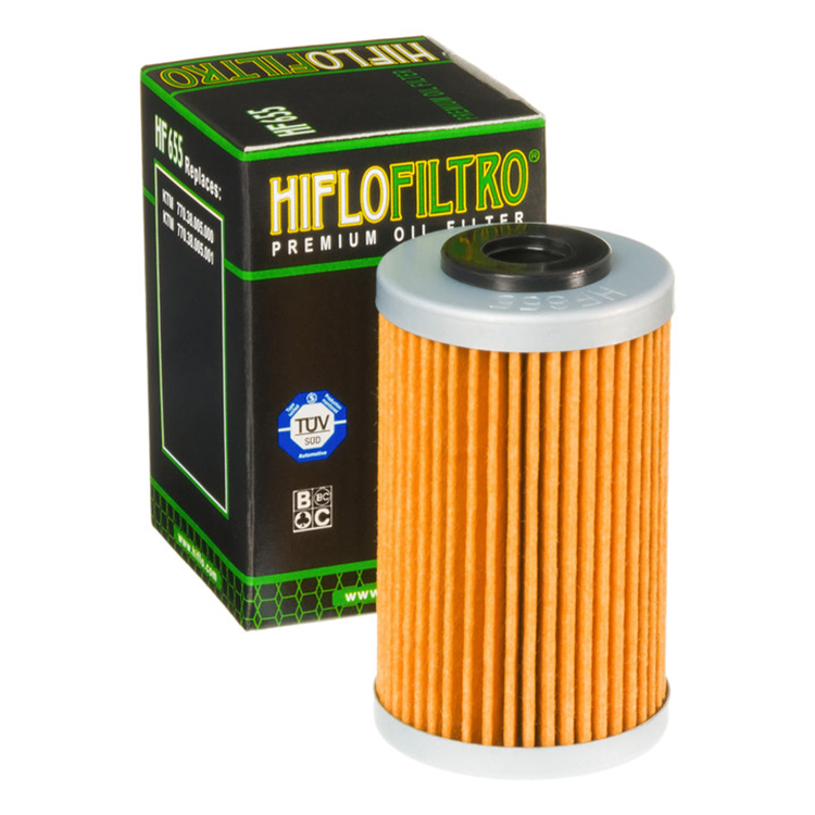 HiFlo HF655 Oil Filter KTM EXCF 07-13, SXF250 06-12, SXF450 13-15, EXCF450 12-16, Husa FE/FC 09-12