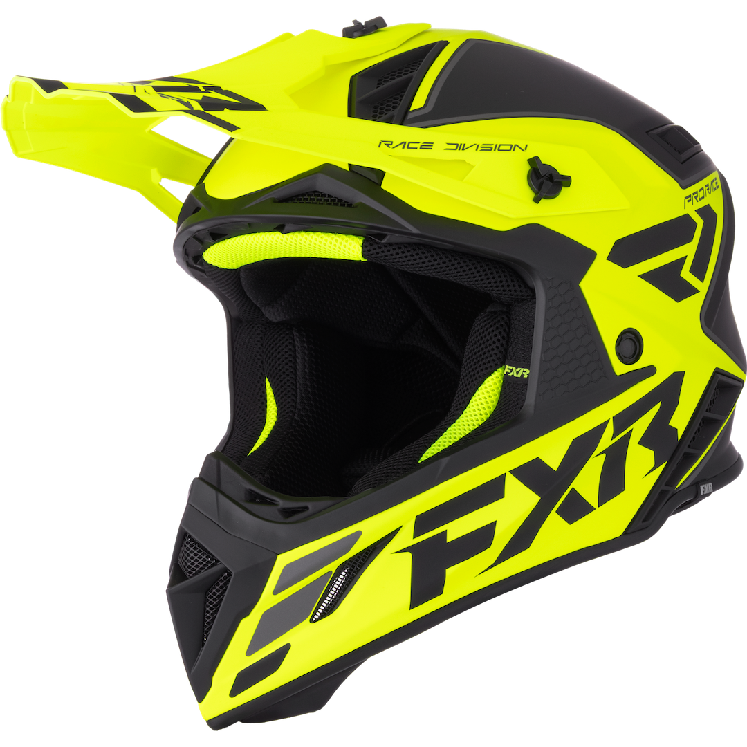 FXR Helium MX Helmet 2026 HiVis/Grey