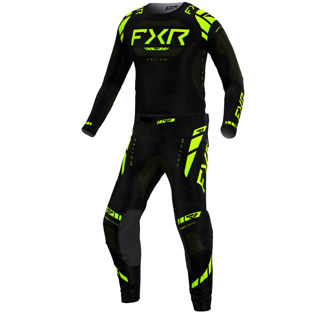 FXR Helium 2025.7 MX Kit Combo Black/HiVis