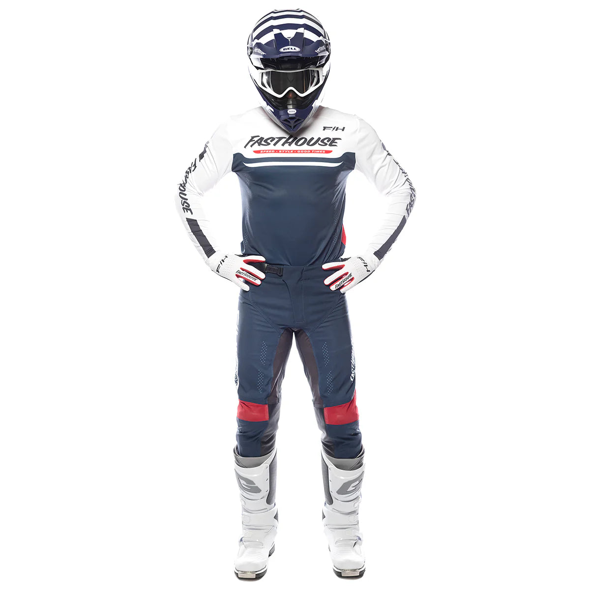 Fasthouse Helix Circuit MX Pant Navy/White/Red