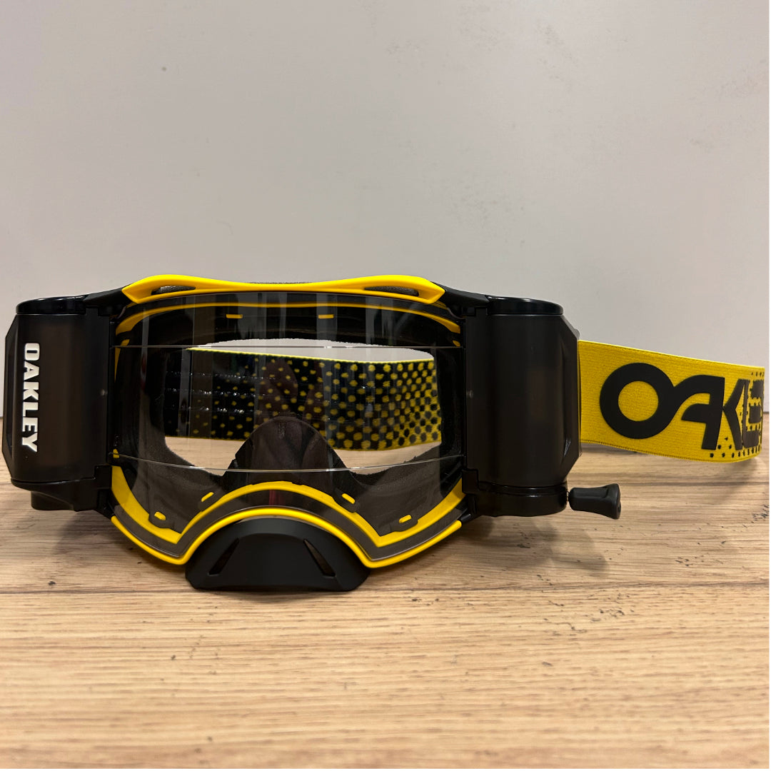 Oakley Airbrake MX Roll Off Goggle Moto Yellow - Clear Lens