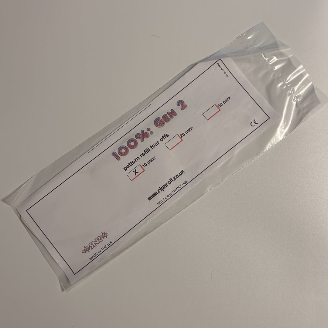 RNR Tear Offs 100% Racecraft 2, Accuri 2, Strata 2 - 10 Pack