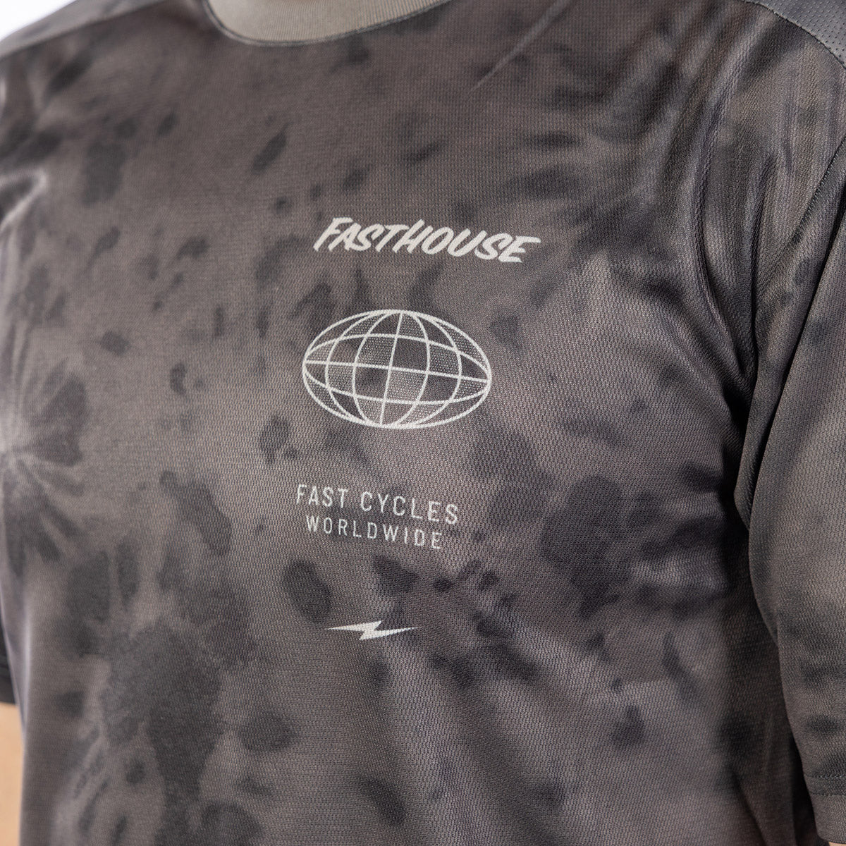 Fasthouse Impakt Baux Short Sleeve MTB Jersey - Pewter Crystal Wash