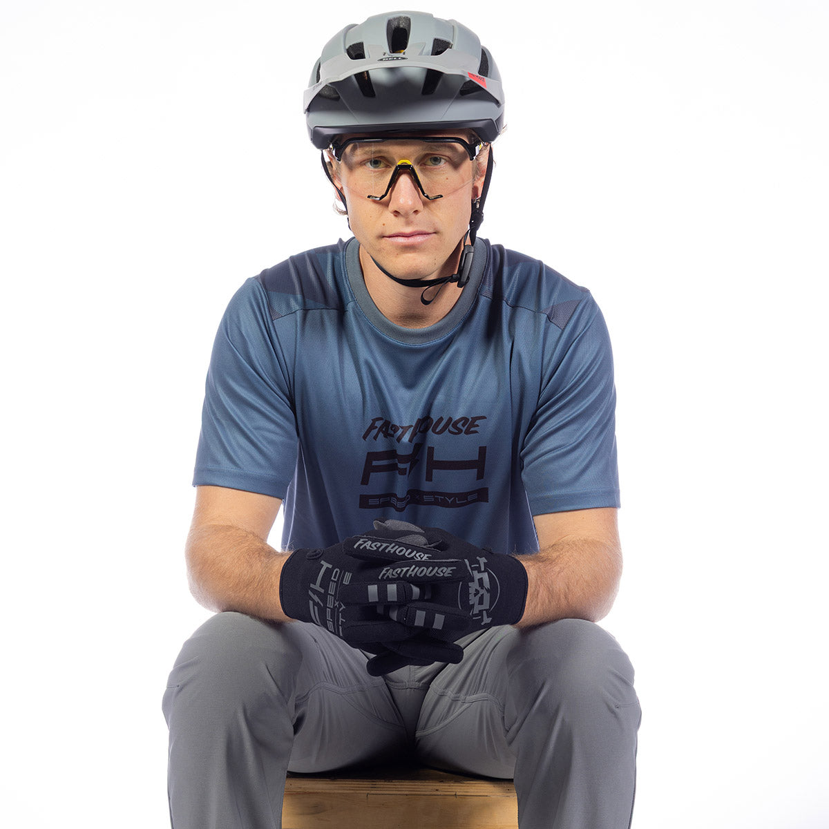Fasthouse Impakt Crown Short Sleeve MTB Jersey - Slate