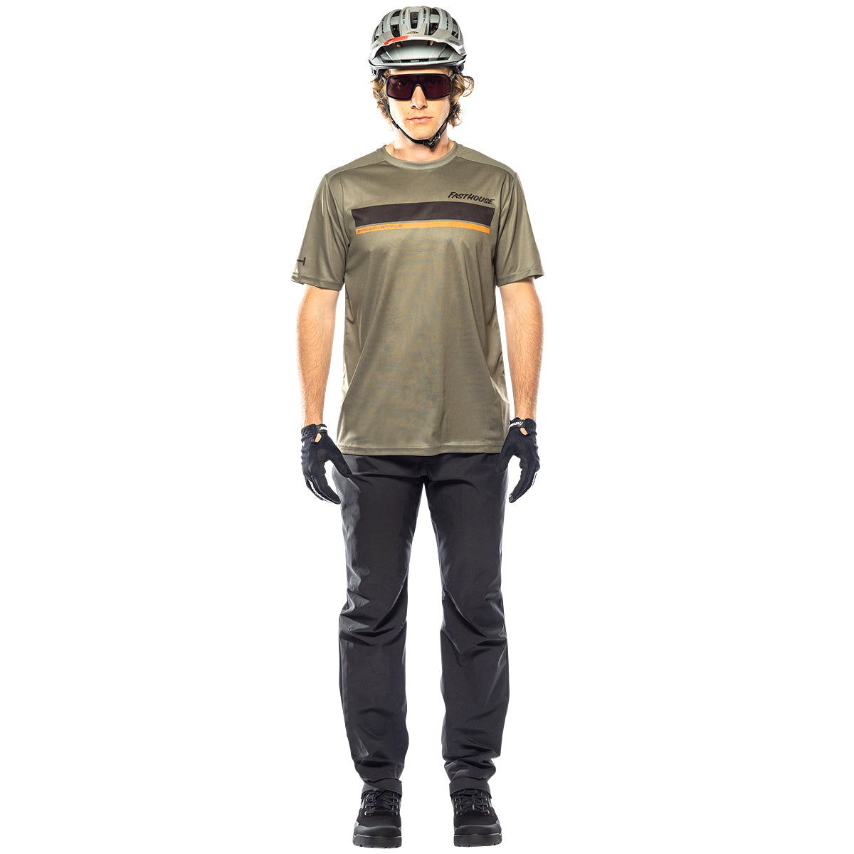 Fasthouse Impakt Cosmos Short Sleeve MTB Jersey - Olive