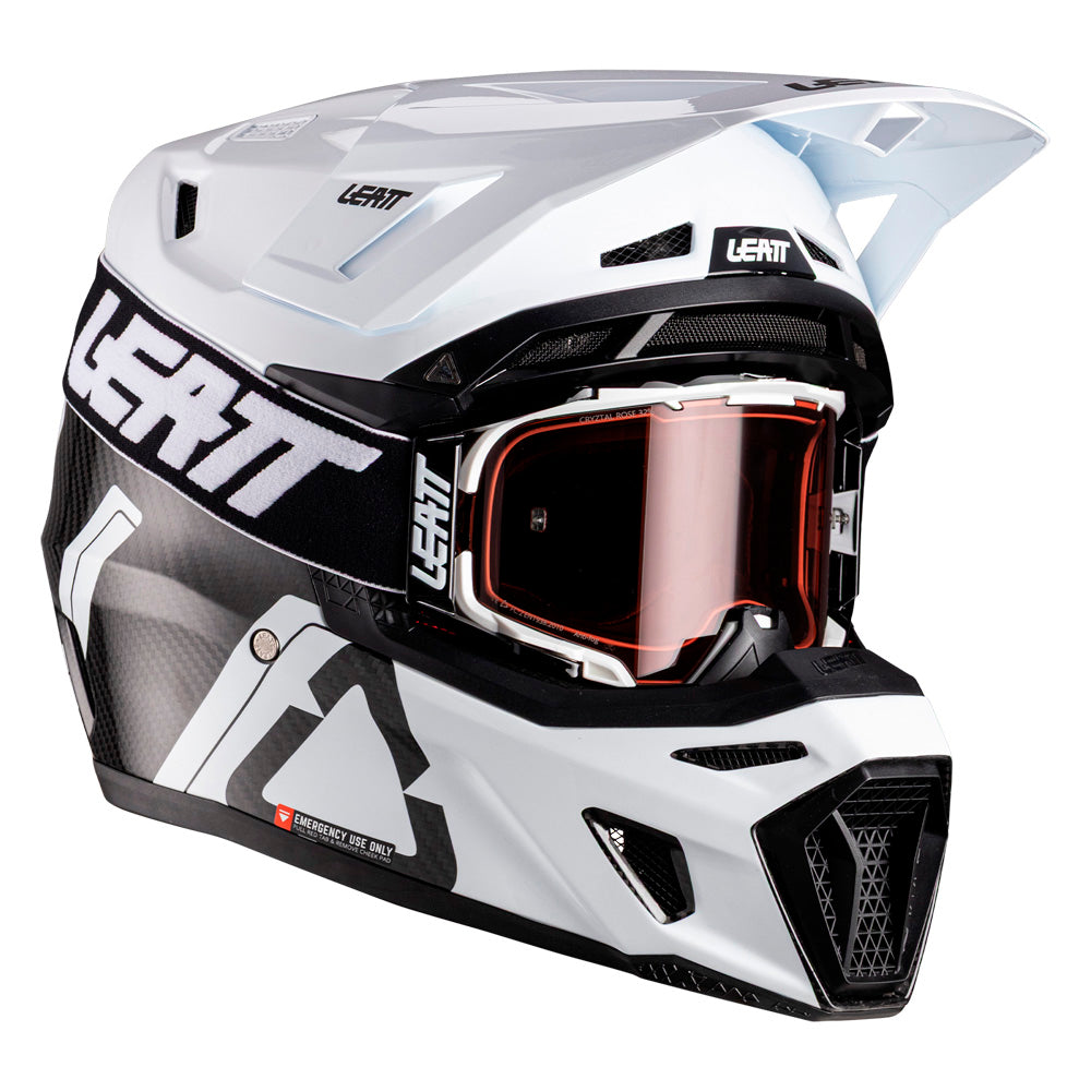 Leatt Moto 9.5 V26 MX Helmet Carbon/White