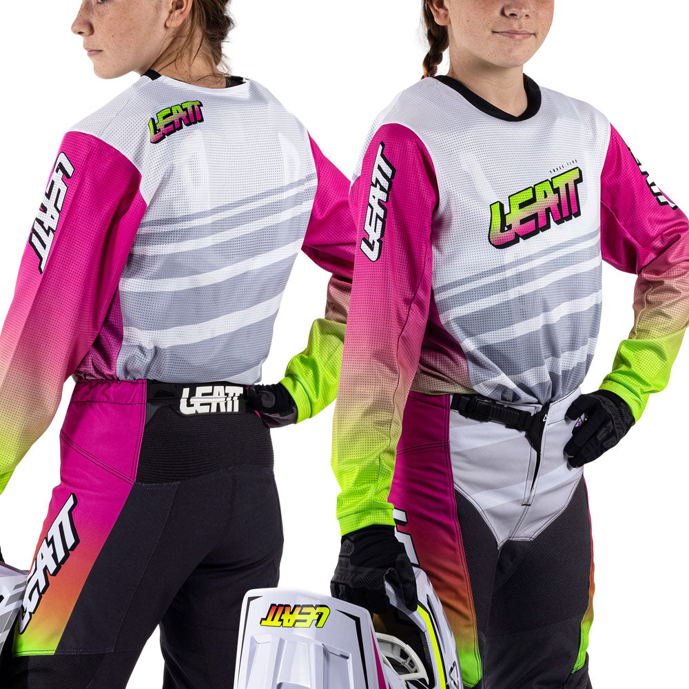 Leatt YOUTH Moto 3.5 MX Kit Combo 2026 Retro Pink