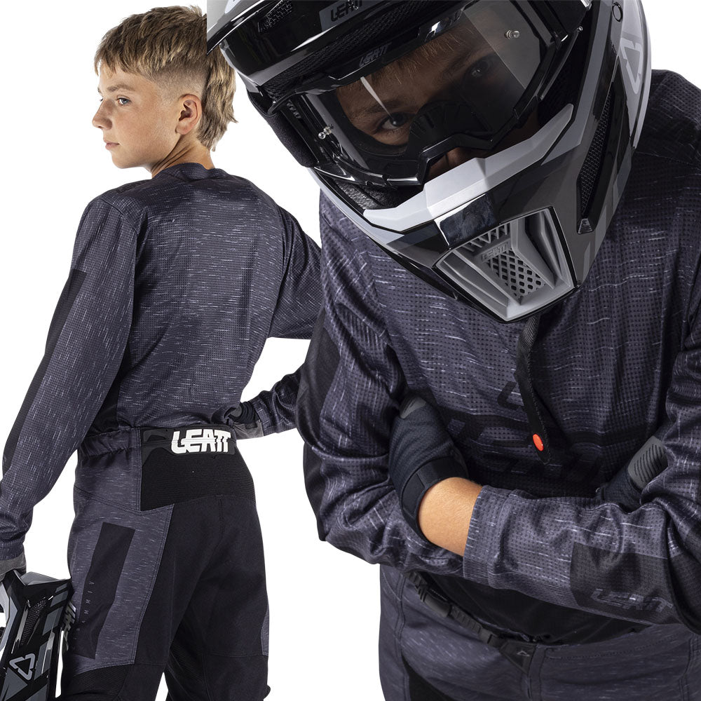 Leatt YOUTH Moto 3.5 MX Kit Combo 2026 Stealth Black/Grey