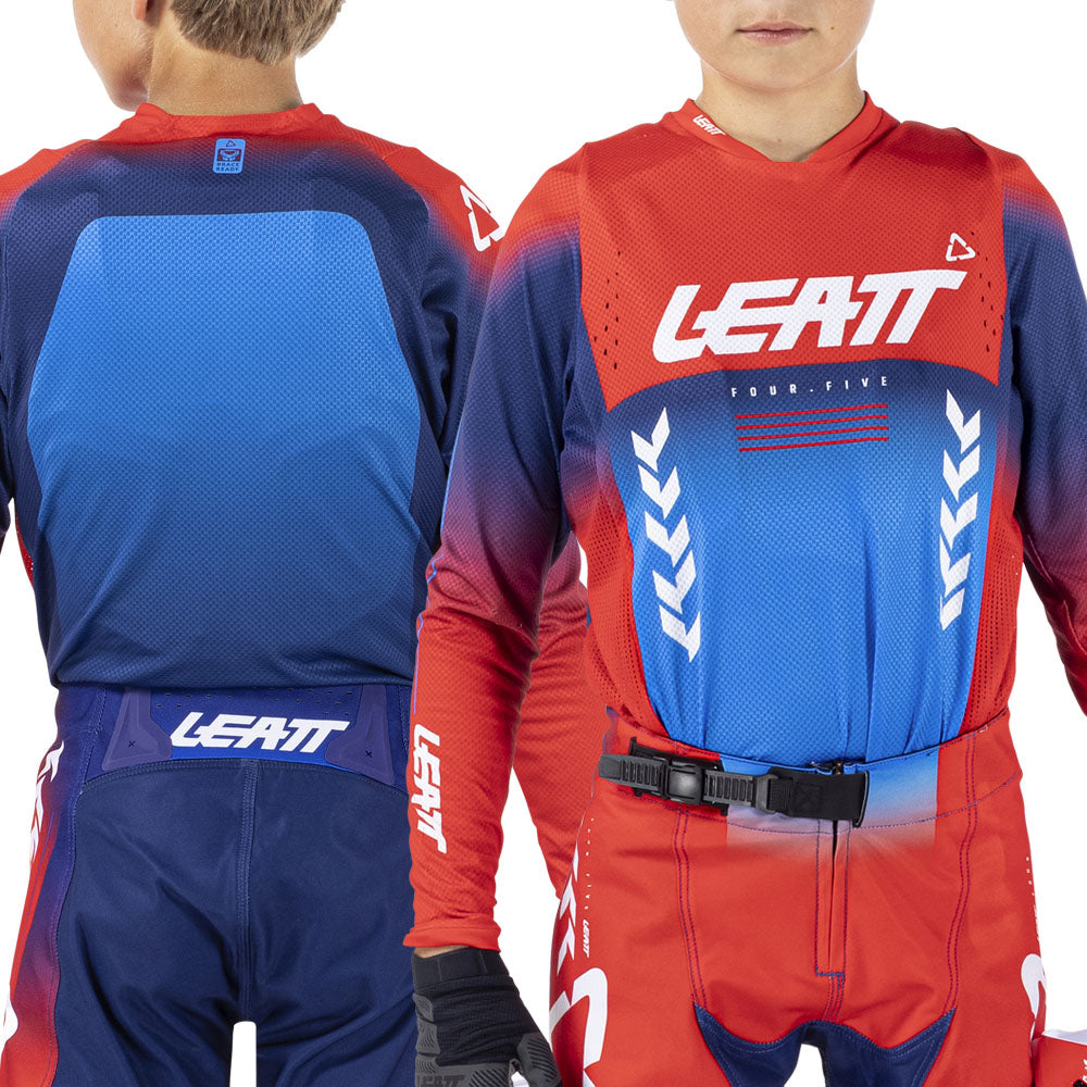 Leatt YOUTH Moto 4.5 MX Jersey 2026 Royal Blue/Red