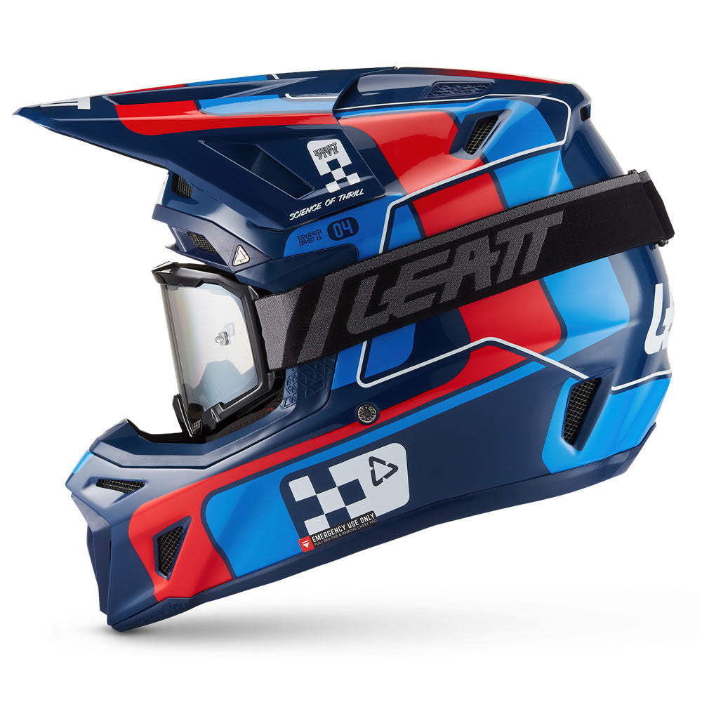 Leatt Moto 8.5 V27 MX Helmet Blue/Red