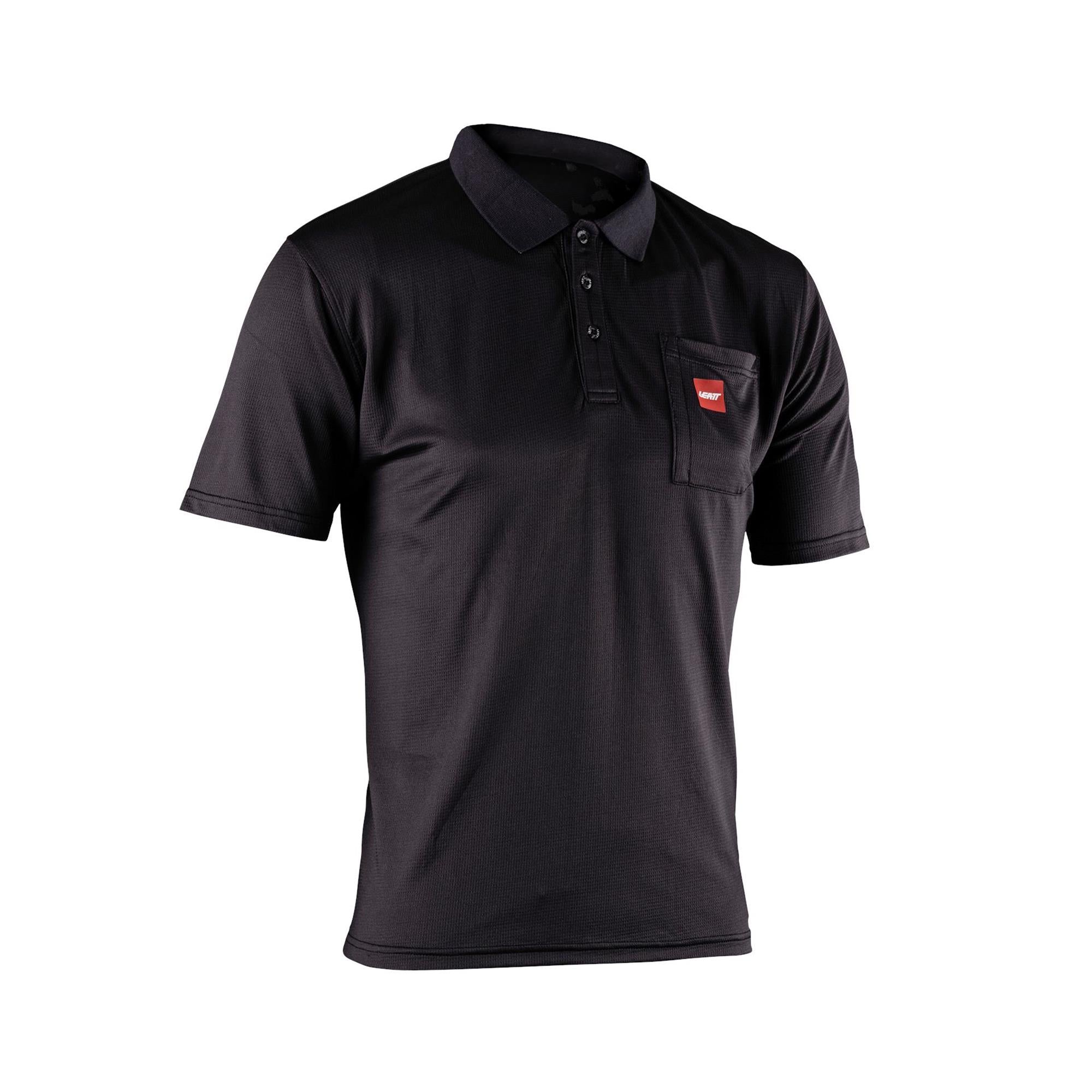 Leatt Team Short Polo Shirt Black
