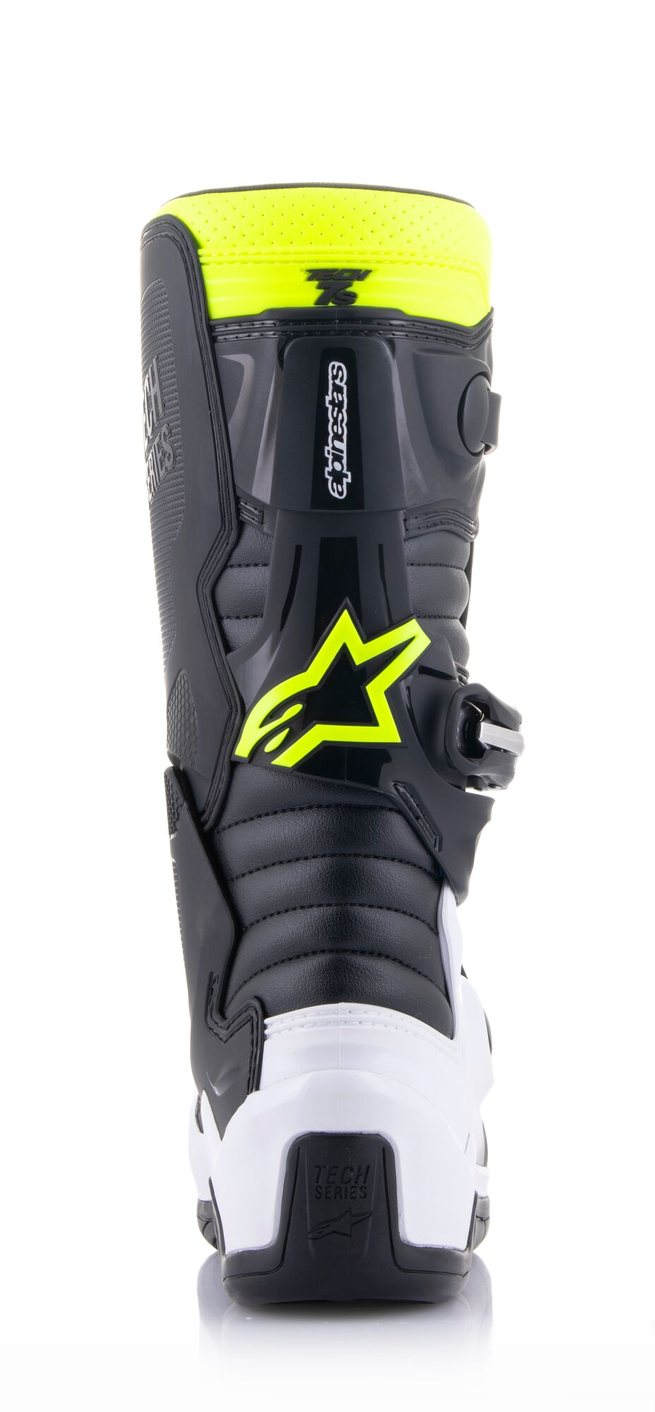 Alpinestars Tech 7s YOUTH Motocross Boots Black/Enamel Blue/Yellow Fluo