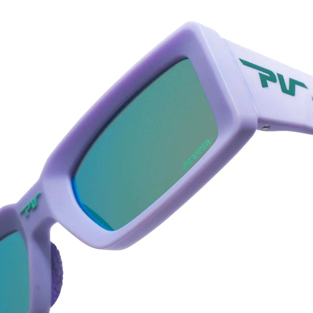 Pit Viper The Moontower Low Bones Sunglasses - Blue/Green Lens