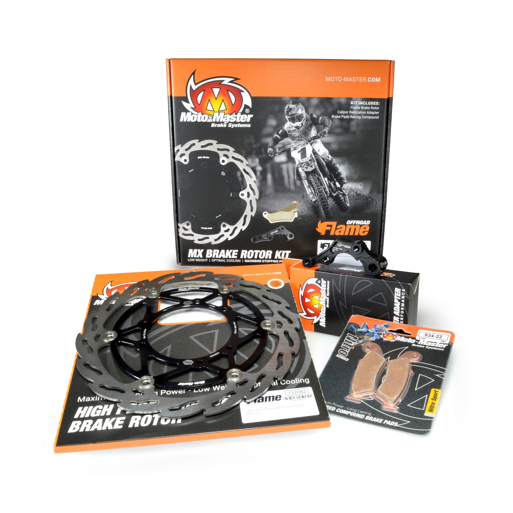 Moto-Master Brake Disc Kit - Floating 270mm - Honda CRF250R/RX 19-25, CRF450R/RX 19-25 (Disc/Adapter/Pads)
