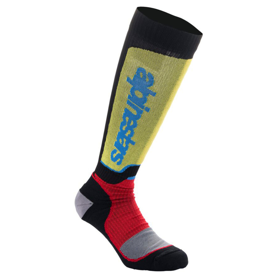 Alpinestars MX PLUS Socks Black/Red/Light Blue